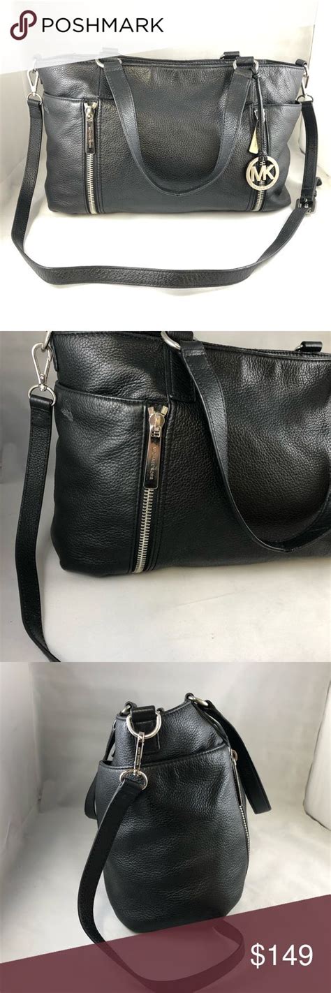 michael kors black purse silver hardware